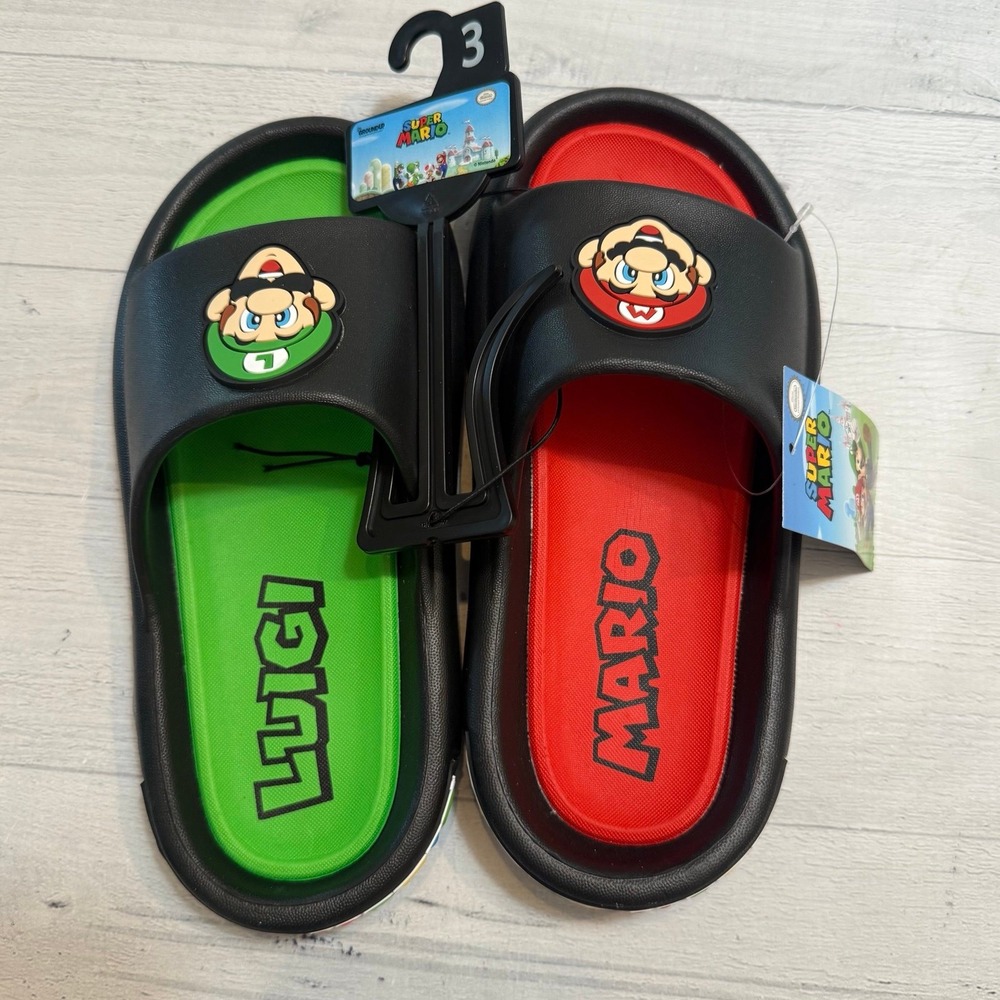 Ground Up Super Mario and Luigi sandals big‎ kids size 3